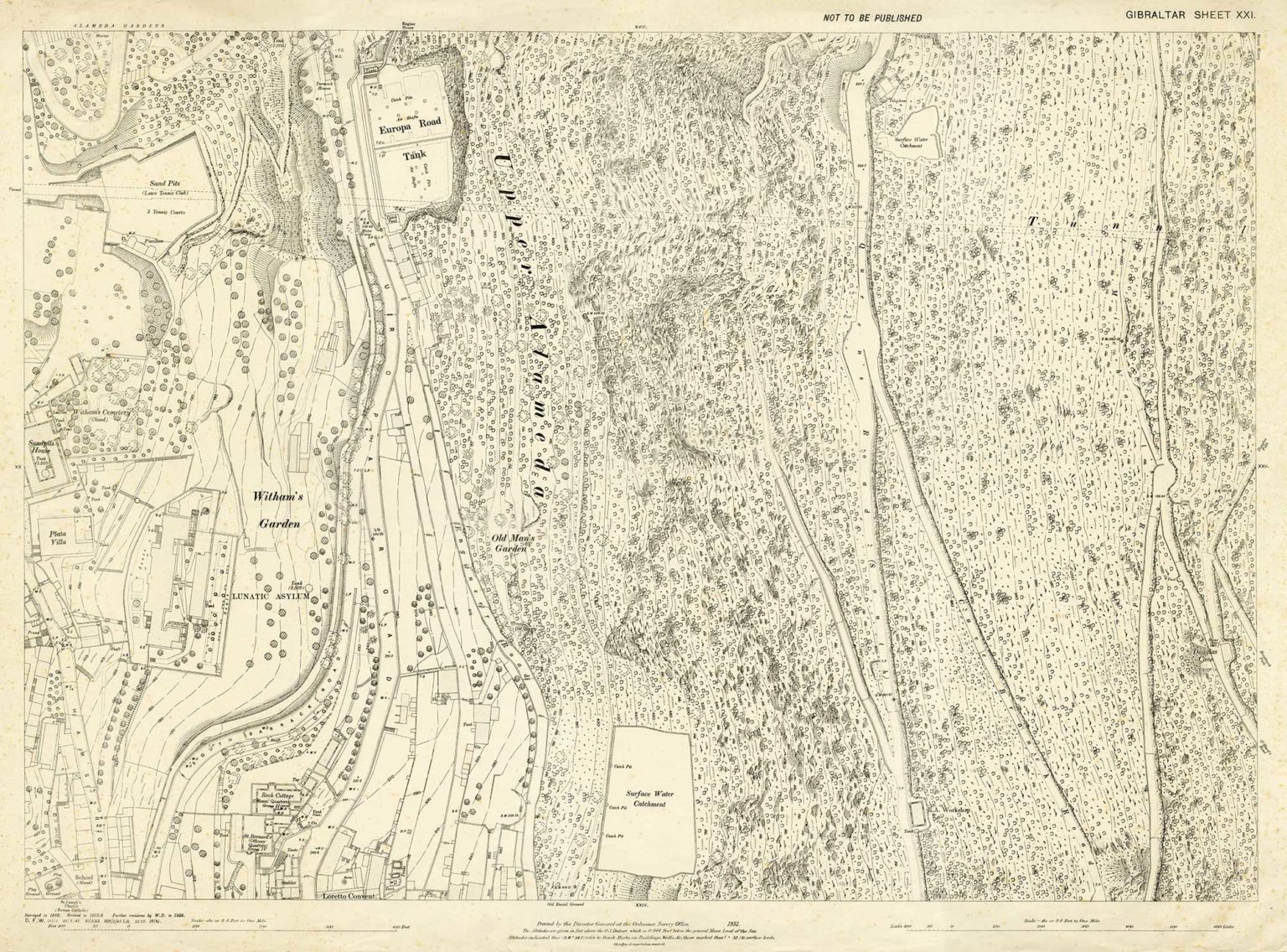 Map 6 sheet 21 Gibraltar Upper Rock 1932 – The Gibraltar Garrison Library